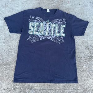 Vintage Shaka Active Seattle Seahawks NFL Graphic Print T-shirt Men’s XL Blue